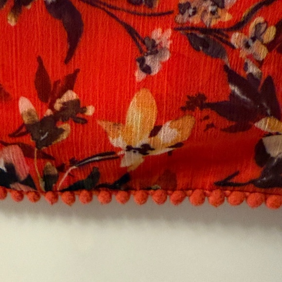 House of Harlow X Revolve size S halter Tie Back Top Red Floral Festival - Picture 3 of 11